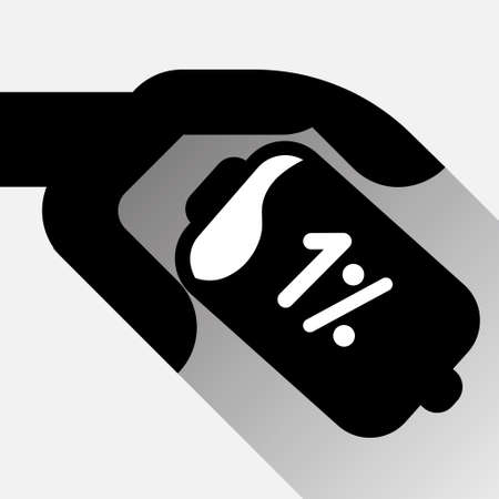 Robot Hand Holding Battery With Low Level Of Charge Icon Vector Illustrationのイラスト素材