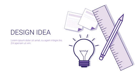 Design idea business concept web banner with copy space vector illustrationのイラスト素材