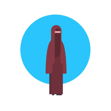 Arabic Woman Icon Wearing Traditional Clothesのイラスト素材