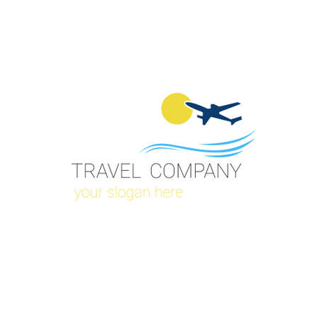 Travel Company Logo Template Tourism Agency Banner Design Vector Illustrationのイラスト素材