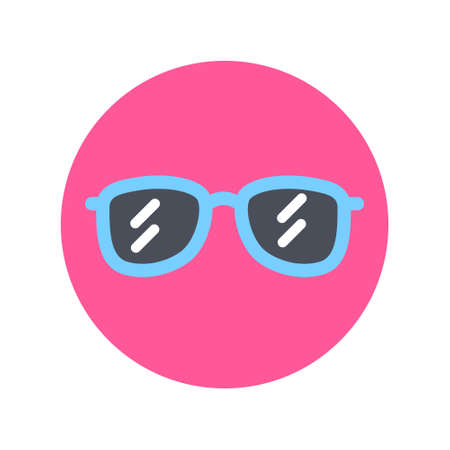 Sunglasses Icon Sun Glasses For Summer Vacation Concept Flat Vector Illustration.
