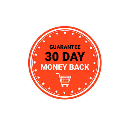 Money Back In 30 Days Badge Sign Seal Template Label Isolated Vector Illustration
