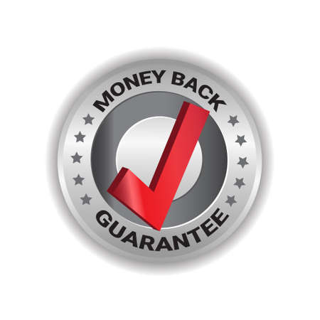 Money Back Tag Sign Guarantee Badge Template Label Isolated Vector Illustrationのイラスト素材