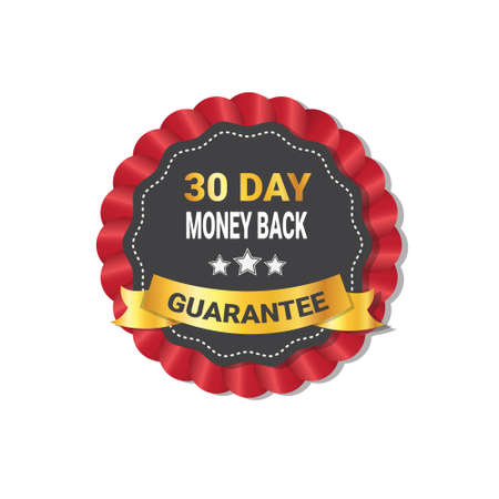 Money Back In 30 Days Guarantee Label Template Isolated Vector Illustration