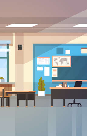 Empty School Classroom illustrationのイラスト素材