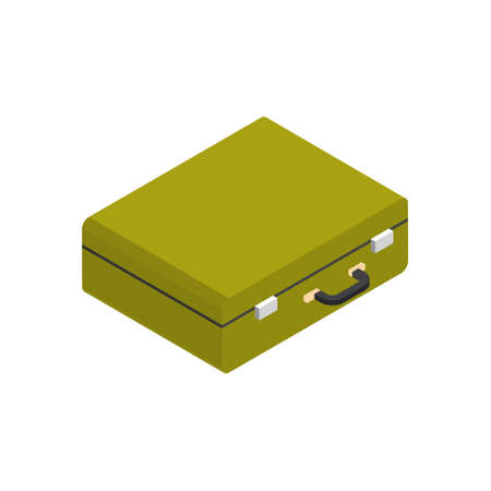 Suitcase Icon Isometric Luggage Isolated Travel Concept Vector Illustrationのイラスト素材