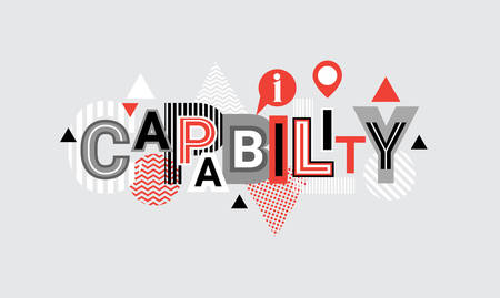 Capability Business Learning Web Banner Abstract Template Background Vector Illustrationのイラスト素材