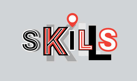 Skills Personal Development Web Banner Abstract Template Background Vector Illustrationのイラスト素材