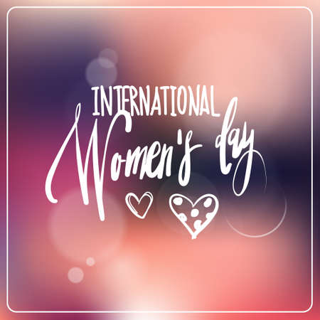 International Women Day Greeting Card Beautiful Blurred Background Mother Holiday Decoration Vector Illustrationのイラスト素材