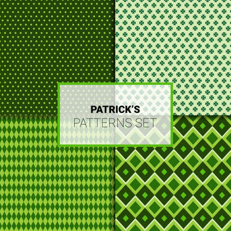 Saint Patrick's Day Pattern Set designのイラスト素材