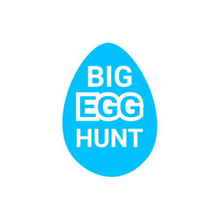 Big Egg Hunt Icon Easter Holiday Icon Greeting Card Decoration Banner Design Vector Illustrationのイラスト素材