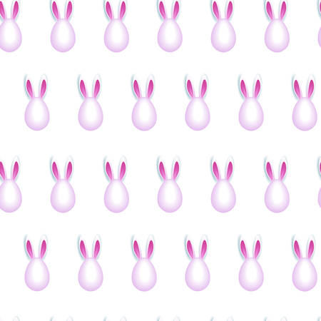 Easter eggs with bunny ears seamless patternのイラスト素材