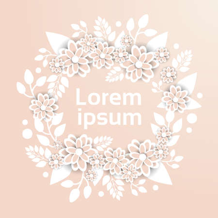 Beautiful Template Floral Ornament In Pastel Colors Flowers On Copy Space Background Vector Illustrationのイラスト素材