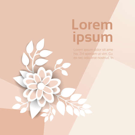 Beautiful Floral Ornament Background Decoration Pastel Colors Flowers Over Template Copy Space Vector Illustrationのイラスト素材