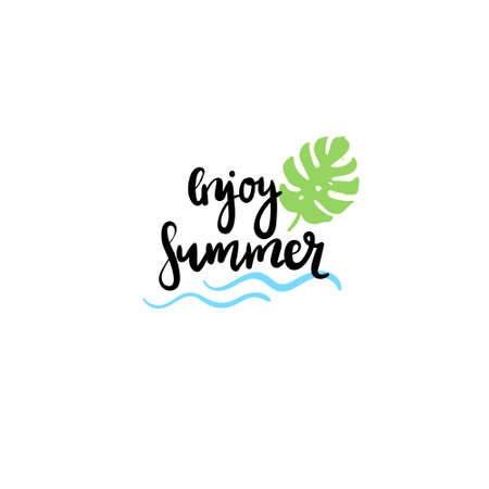 summer badge Isolated Typographic Design Label. Season Holidays lettering for logo,Templates, invitation, greeting card, prints and posters.のイラスト素材