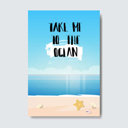 summer ocean badge Isolated Typographic Design Label.のイラスト素材