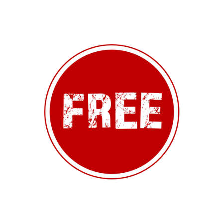 free circular icon isolated sticker badge  design elements vector illustrationのイラスト素材