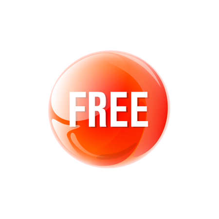 free circular icon isolated sticker badge  design elements vector illustrationのイラスト素材