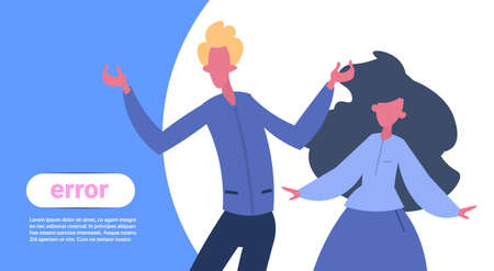 couple communication man woman relax flat portrait horizontal copy space vector illustration