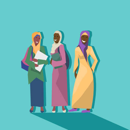 african women shawl holding book successful study concept female cartoon character portrait flat vector illustrationの写真素材