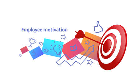 successful business strategy achieving career goals employee motivation concept horizontal sketch doodle vector illustrationのイラスト素材