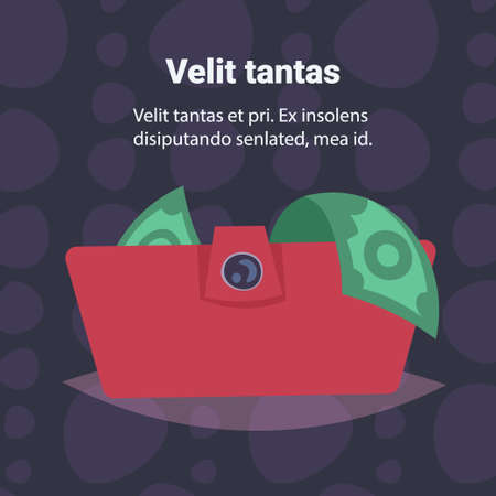wallet money payment savings growth wealth concept dollar banknote copy space vector illustration