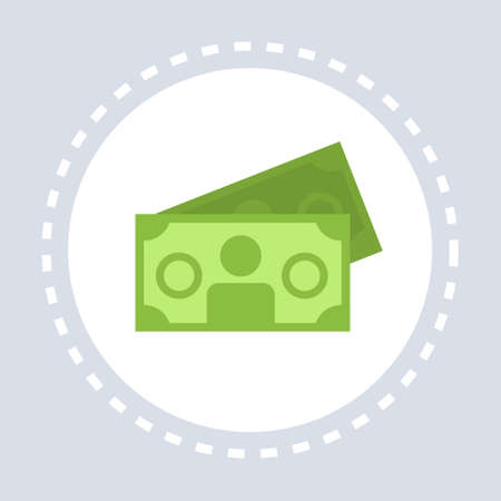 money cash banknotes icon shopping concept flat vector illustrationのイラスト素材