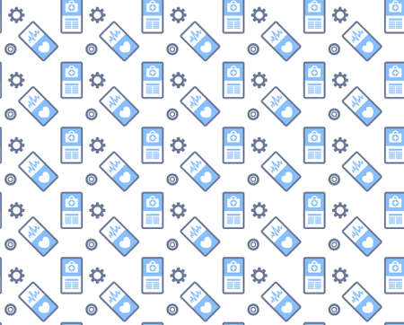 online mobile application smartphone screen icon healthcare medical service medicine symbol concept...