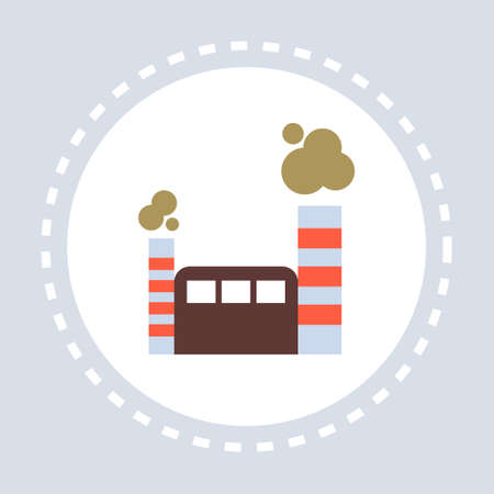 nature pollution plant pipe dirty waste air and water polluted environment unhealthy concept flat vector illustrationのイラスト素材