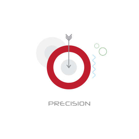 business aim strategy target arrow precision concept line style isolated vector illustrationのイラスト素材
