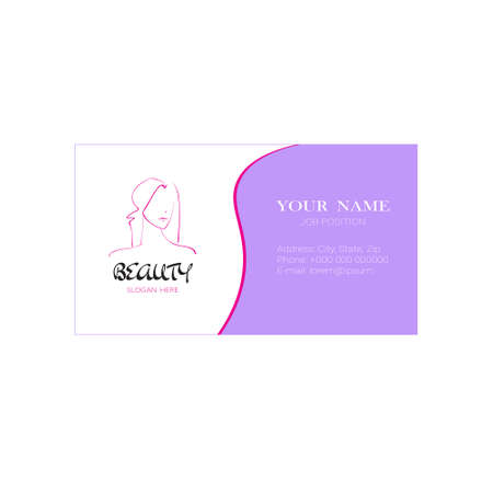 attractive woman young girl hand drawn portrait hair or beauty salon poster business card sketch doodle copy space white background vector illustrationのイラスト素材