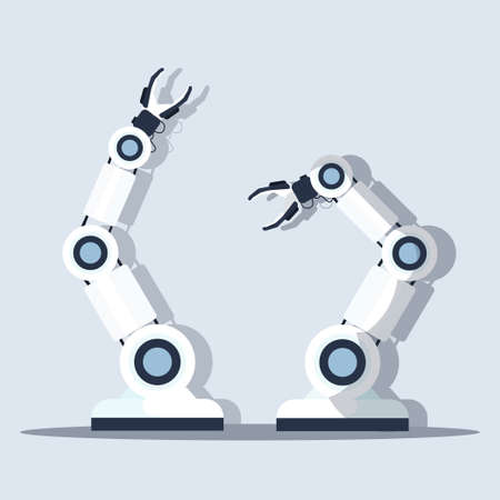 smart handy chef robot kitchen assistant concept modern automation robotic innovation technology artificial intelligence flat vector illustrationのイラスト素材