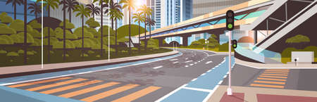 highway road city street with modern skyscrapers bridge subway railroad urban cityscape background...