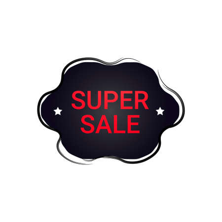 black friday sticker discount badge holiday shopping concept big sale label advertising campaign vector illustrationのイラスト素材