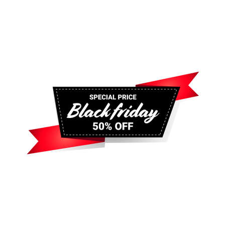 black friday sticker or discount badge holiday shopping concept big sale label advertising campaign vector illustrationのイラスト素材