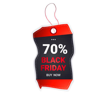 black friday tag discount badge holiday shopping concept big sale label advertising campaign vector illustrationのイラスト素材