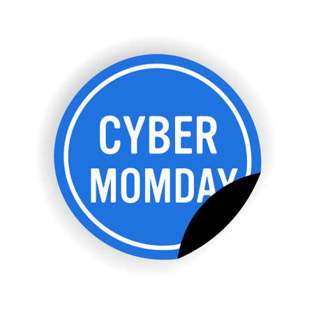 cyber monday sticker big sale advertisement special offer concept holiday online shopping discount badge vector illustrationのイラスト素材