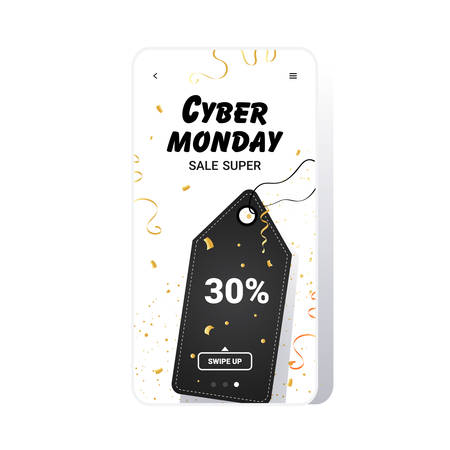 Big Sale Tag Cyber Monday Banner Special Offer Promo Marketing