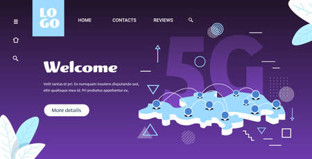 5G online communication network location geo tags on world map wireless systems connection concept...