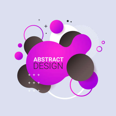 dynamical colored form gradient abstract banner flowing liquid shape fluid color badge modern graphic element vector illustrationのイラスト素材