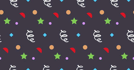 confetti seamless pattern happy new year merry christmas holidays celebration concept horizontal...