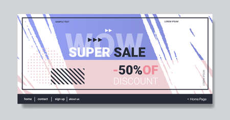 big sale banner special offer promo campaign advertising layout poster shopping discount concept horizontal template copy space vector illustrationのイラスト素材