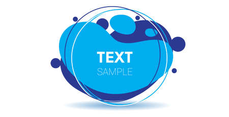 blue geometric form abstract banner badge modern graphic element copy space horizontal vector illustrationのイラスト素材