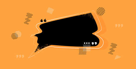 retro empty speech textbox or think banner communication quote template concept sticker design for text talk message or dialog horizontal vector illustrationのイラスト素材