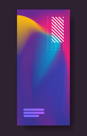 fluid colors background dynamical colorful gradient abstract banner flowing liquid vertical vector illustrationのイラスト素材