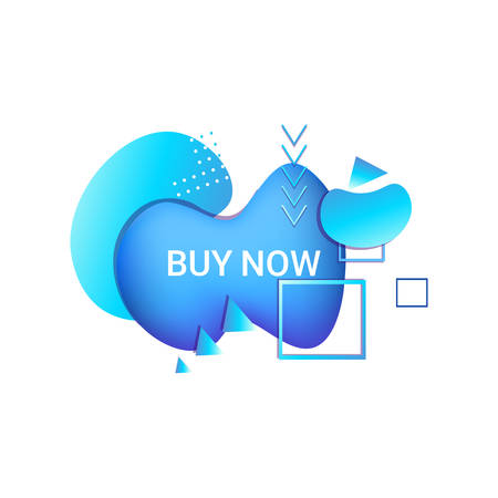 big sale buy now sticker special offer shopping discount badge fluid color gradient abstract banner with flowing liquid shapes vector illustrationのイラスト素材