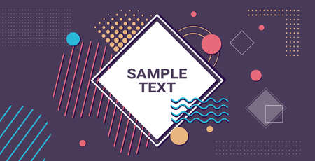 abstract background banner minimal design cover template for decoration presentation poster memphis style horizontal copy space vector illustrationのイラスト素材