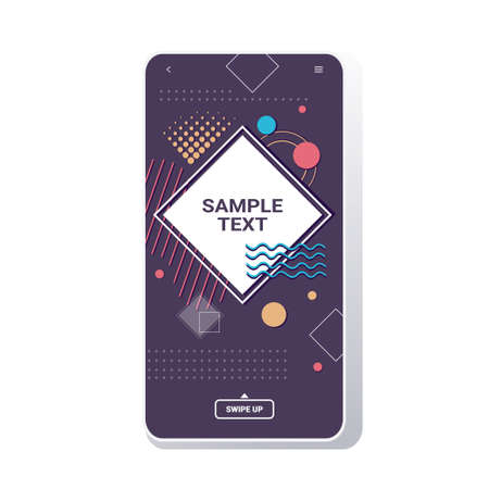 minimal design cover template for decoration presentation poster memphis style abstract background banner smartphone screen online mobile app copy space vector illustrationのイラスト素材