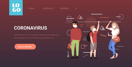 subway passengers in masks protection against influenzaのイラスト素材