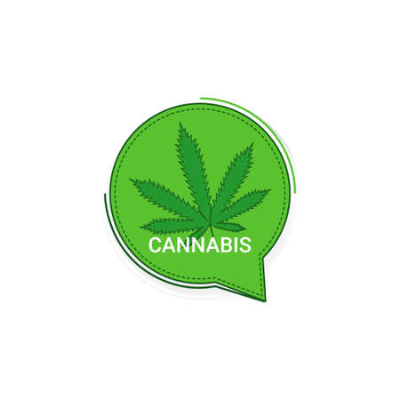 marijuana leaf sticker cbd oil label hemp ganja cannabis weed badge medical pharmaceutical industry...